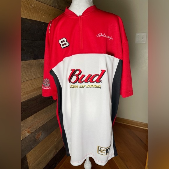 Men's Dale Earnhardt Bud King of Beer NASCAR Racing 1/4 Zip Chase Authentics XL - Picture 1 of 9